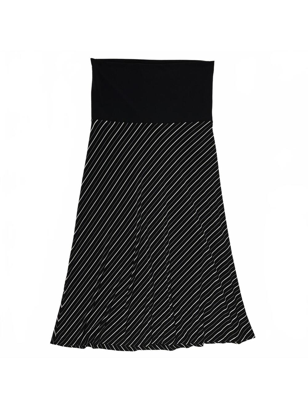 Vintage Thyme Whimsygoth Striped Midi Skirt/ Dress Fold Over Waistband Sz XS